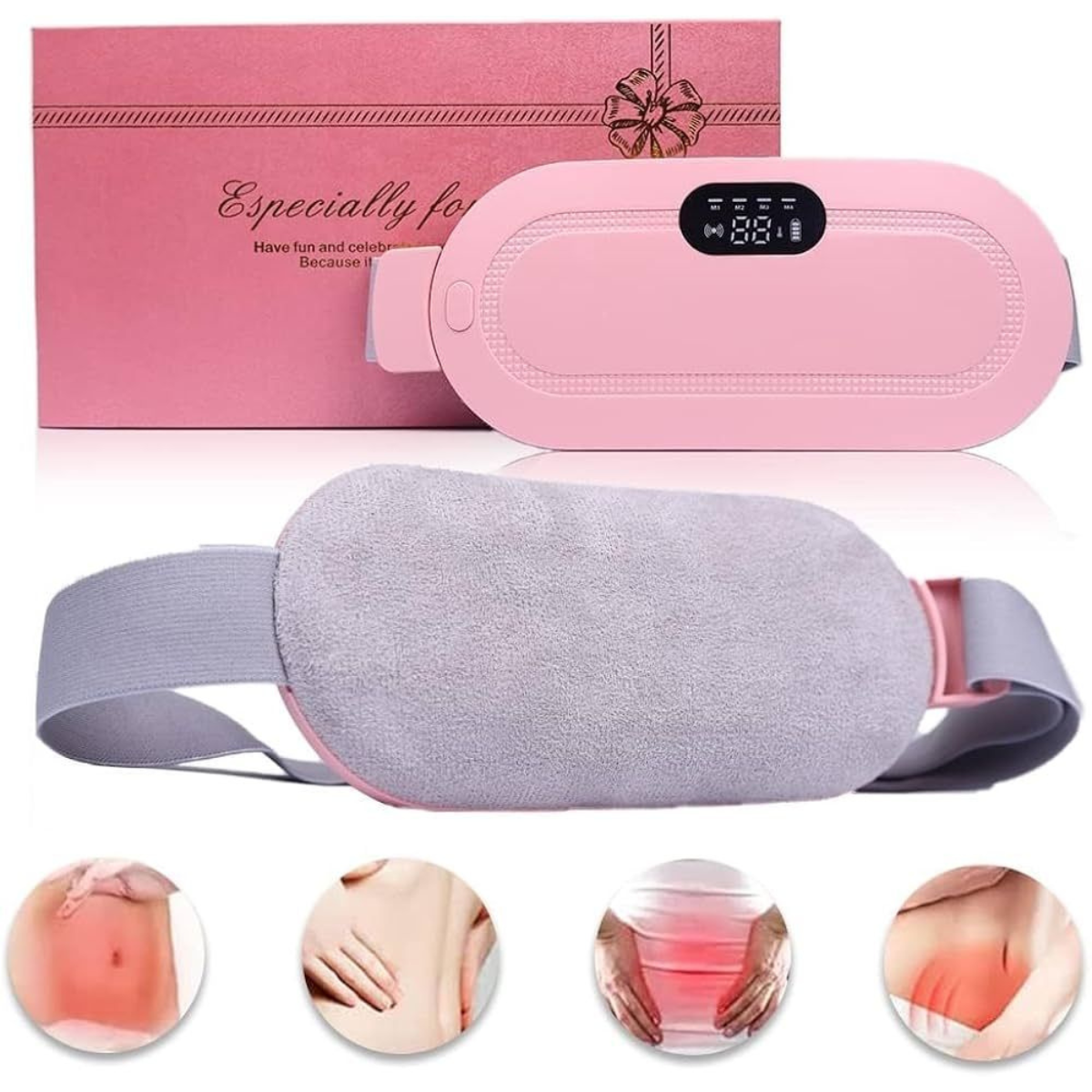 Almohadilla Masajeador Termica Alivio De Dolores Menstruales