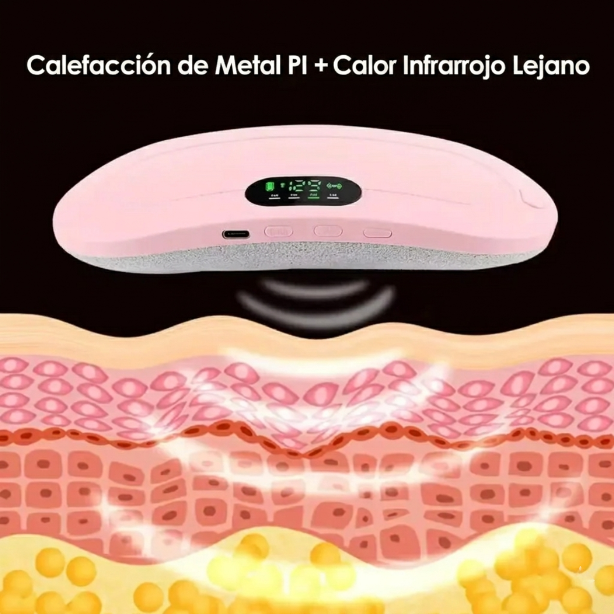 Almohadilla Masajeador Termica Alivio De Dolores Menstruales