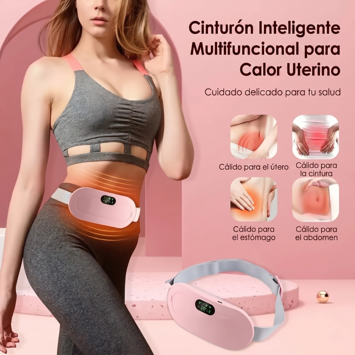 Almohadilla Masajeador Termica Alivio De Dolores Menstruales