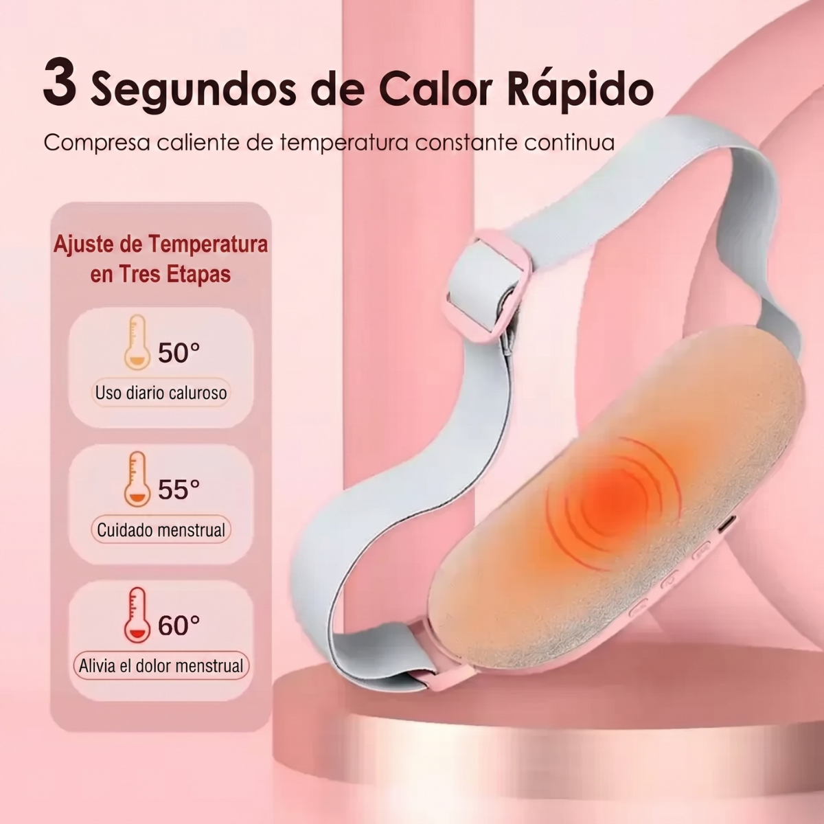 Almohadilla Masajeador Termica Alivio De Dolores Menstruales